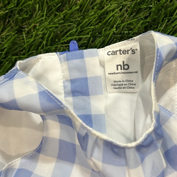 Carters Summer Gingham Print Dress - Picture 3 of 4